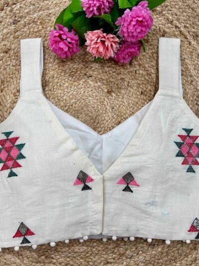 v-neck-blouse-cotton-khadi