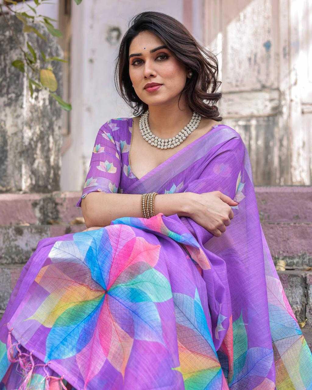 cotton-printed-linen-saree