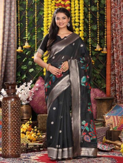cotton-printed-fancy-linen-saree