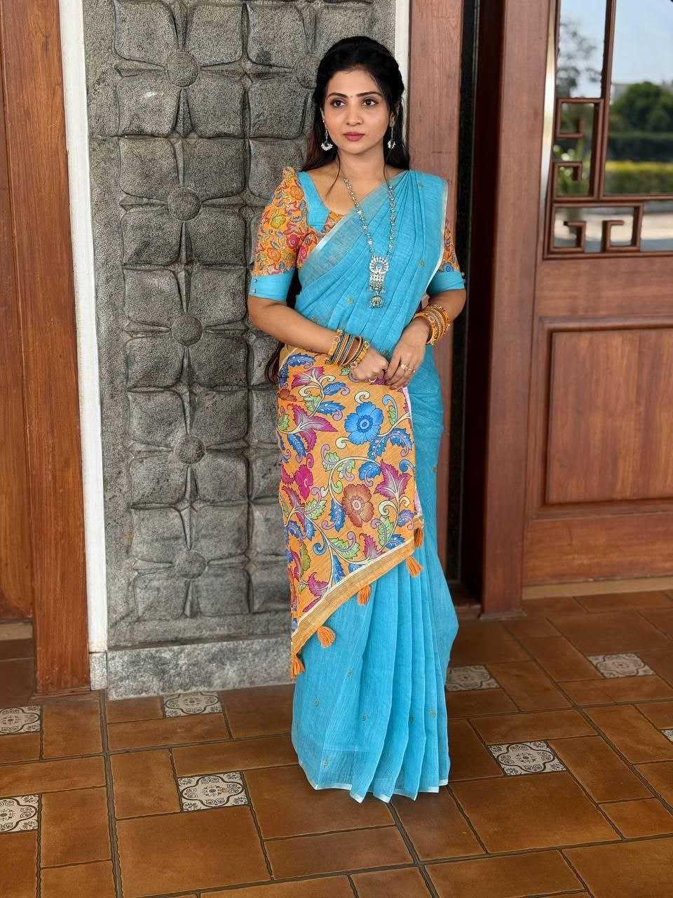 Printed Linen Sarees