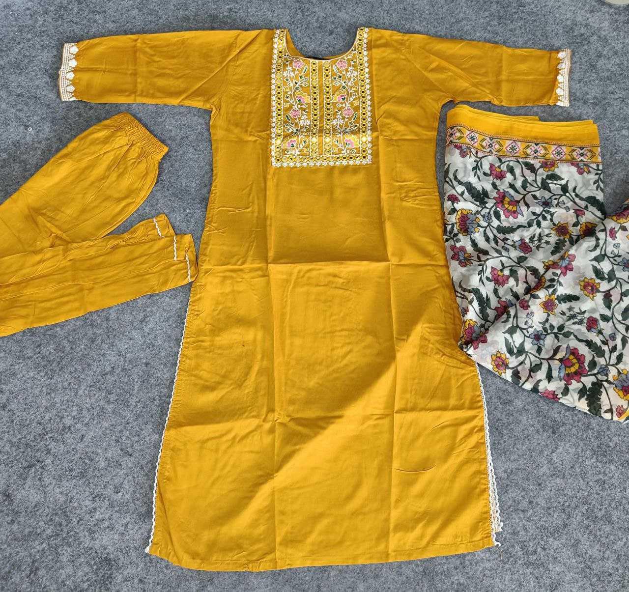 Embroidered Kurtis - Heavy Rayon Fabric