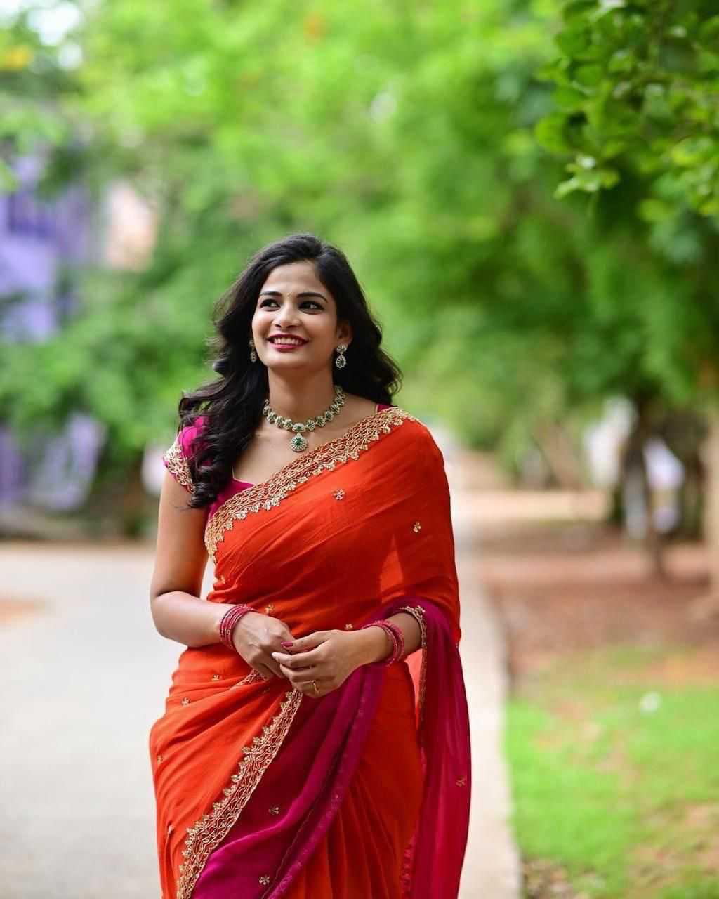 Sequins Saree - Embroidery