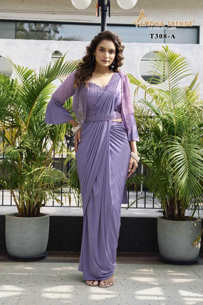 Lycra - Designer Saree