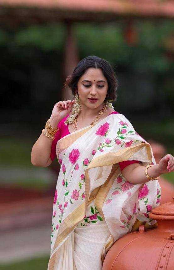 Printed Linen Sarees