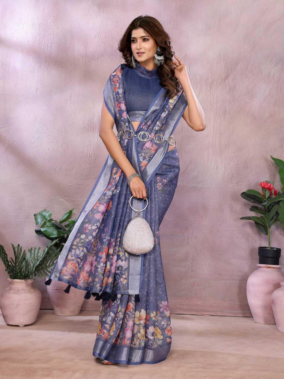 printed-linen-festive-ladies-saree