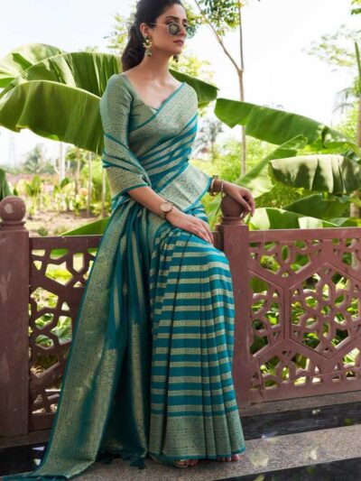 Silk-saree-lichi-silk-party-wear