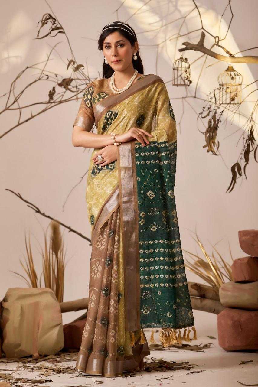 Printed Ikkat Sarees