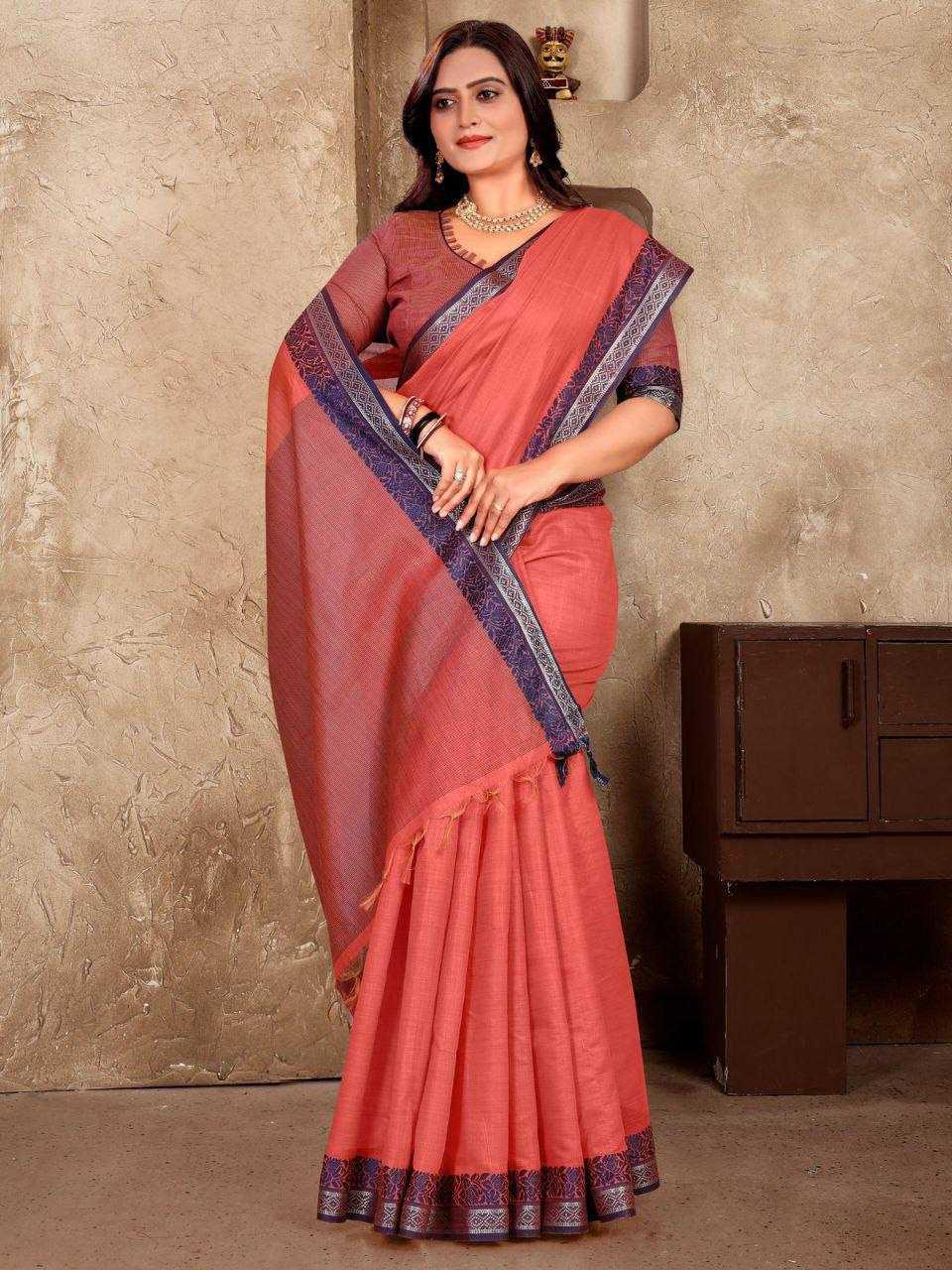 silk-sarees-linen-with-blouse