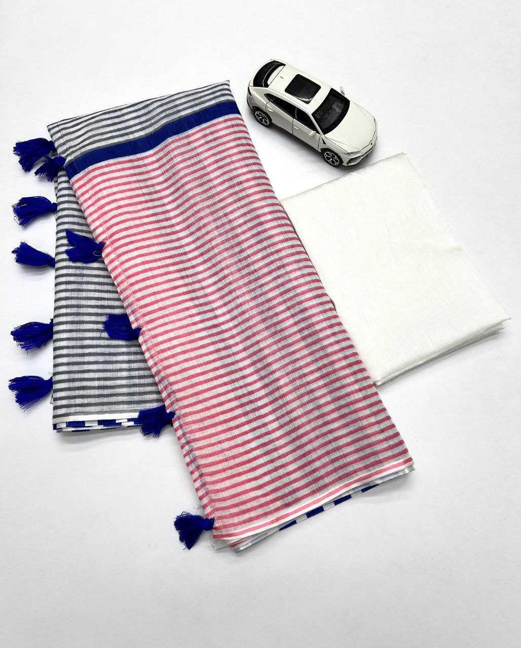 fancy-printed-linen-saree