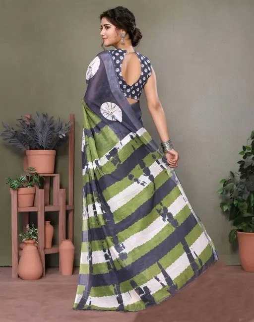 PRINTED-LINEN-TRADITIONAL-SAREE